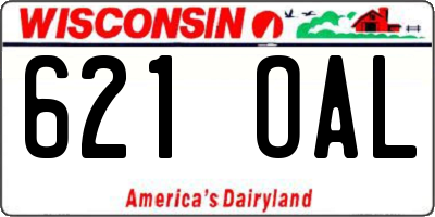 WI license plate 621OAL