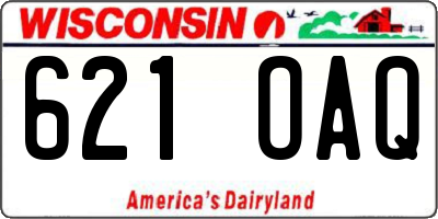 WI license plate 621OAQ