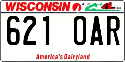WI license plate 621OAR