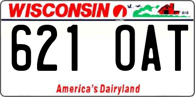 WI license plate 621OAT