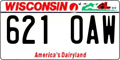 WI license plate 621OAW
