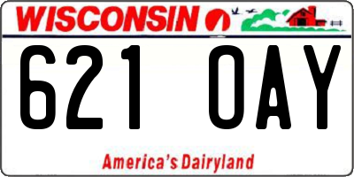 WI license plate 621OAY