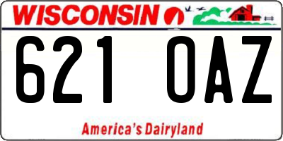 WI license plate 621OAZ