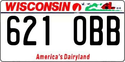 WI license plate 621OBB