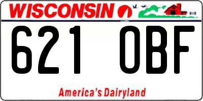 WI license plate 621OBF