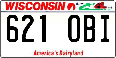 WI license plate 621OBI