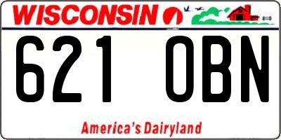 WI license plate 621OBN
