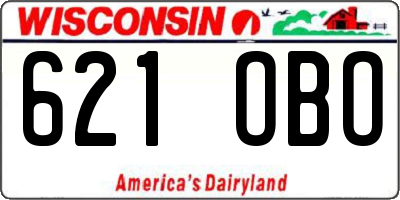 WI license plate 621OBO