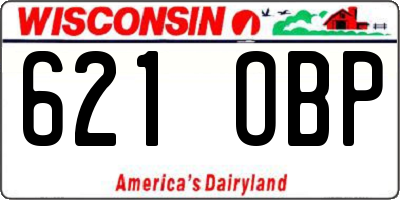 WI license plate 621OBP