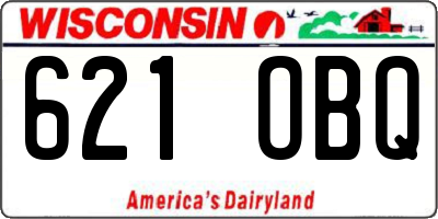 WI license plate 621OBQ