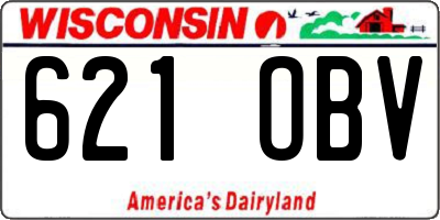 WI license plate 621OBV