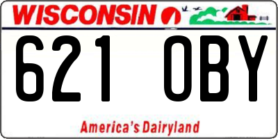 WI license plate 621OBY