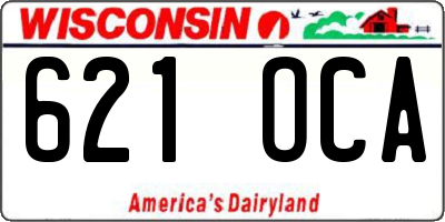 WI license plate 621OCA