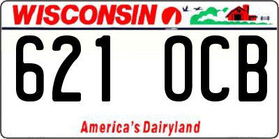 WI license plate 621OCB