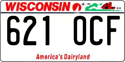 WI license plate 621OCF