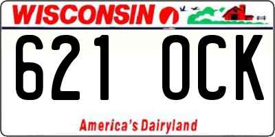 WI license plate 621OCK