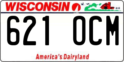 WI license plate 621OCM