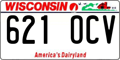 WI license plate 621OCV