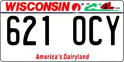 WI license plate 621OCY
