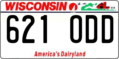 WI license plate 621ODD