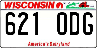 WI license plate 621ODG