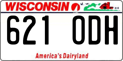 WI license plate 621ODH