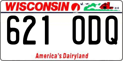 WI license plate 621ODQ