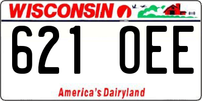 WI license plate 621OEE