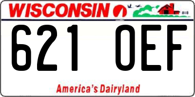 WI license plate 621OEF