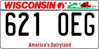 WI license plate 621OEG