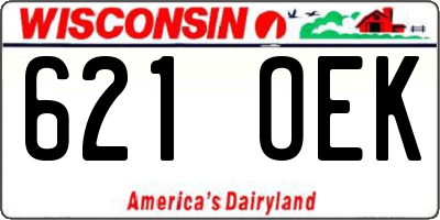 WI license plate 621OEK
