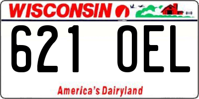 WI license plate 621OEL