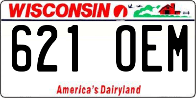 WI license plate 621OEM