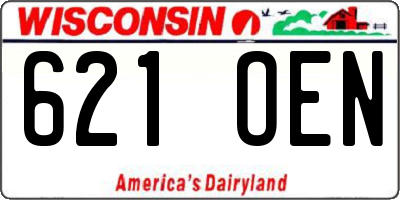 WI license plate 621OEN