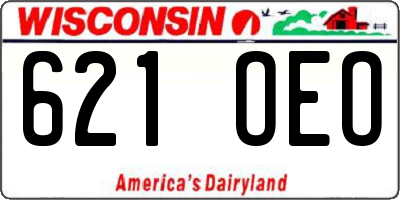 WI license plate 621OEO