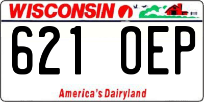 WI license plate 621OEP