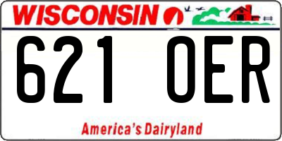 WI license plate 621OER