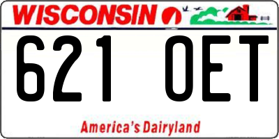 WI license plate 621OET