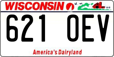 WI license plate 621OEV