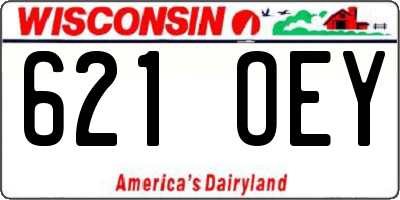 WI license plate 621OEY