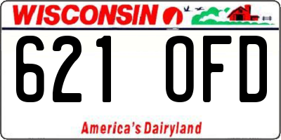 WI license plate 621OFD
