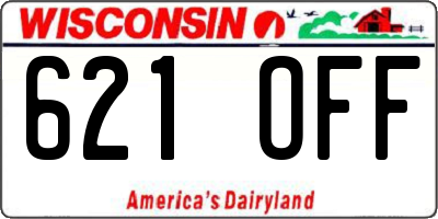 WI license plate 621OFF