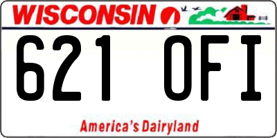 WI license plate 621OFI
