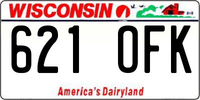 WI license plate 621OFK