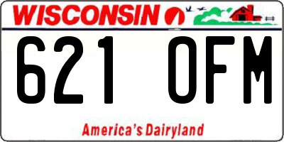 WI license plate 621OFM