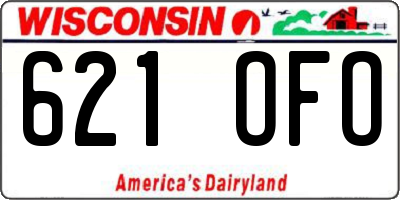WI license plate 621OFO