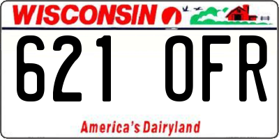 WI license plate 621OFR