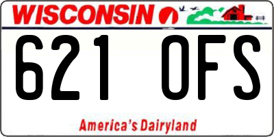 WI license plate 621OFS