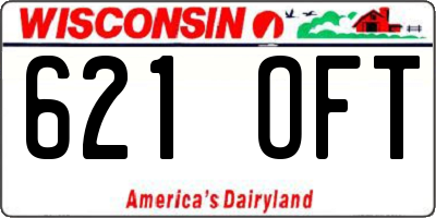 WI license plate 621OFT