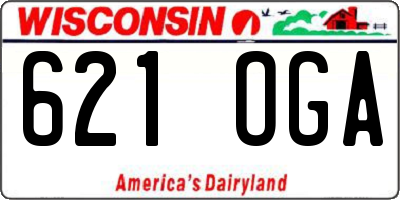 WI license plate 621OGA